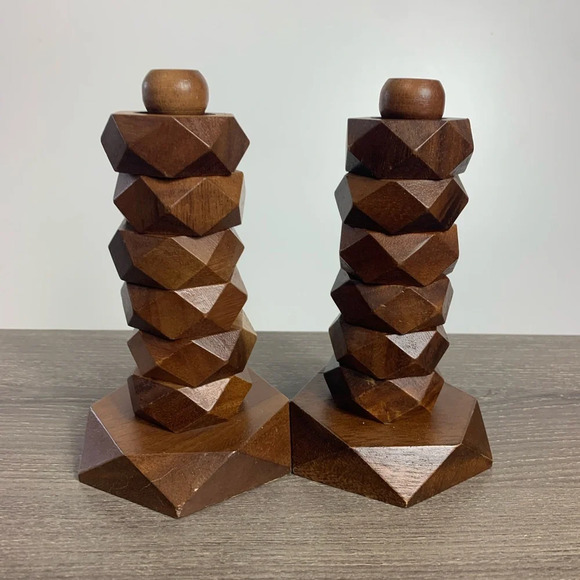 MCM wooden napkin rings - set of 12 - wood napkin holders w Stands Philippines - Picture 10 of 12